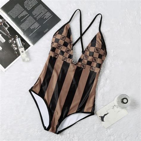 fendi brown lycra swimsuit|FENDI One.